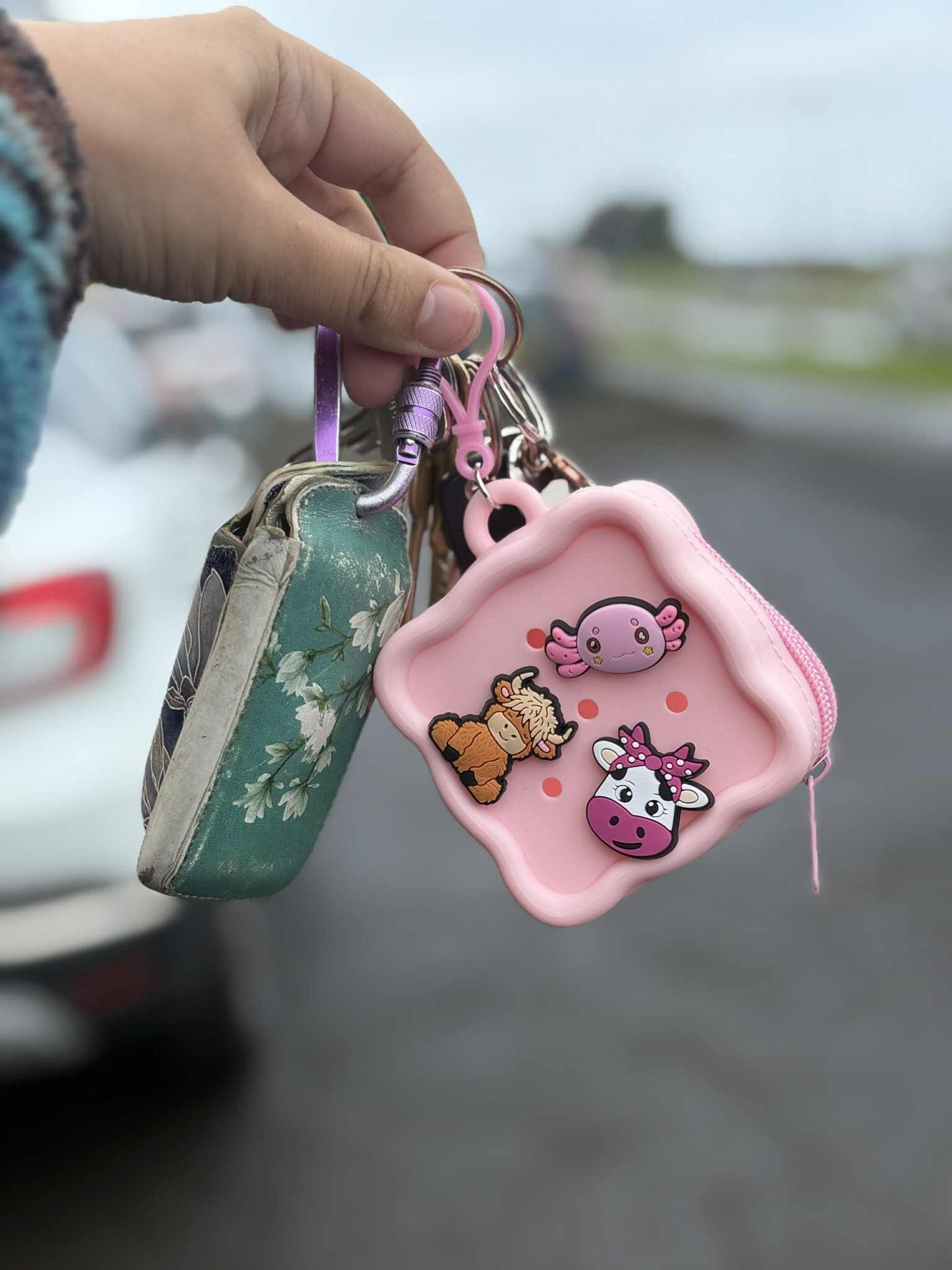 Silicone Charm-able Coin Bags (Square)
