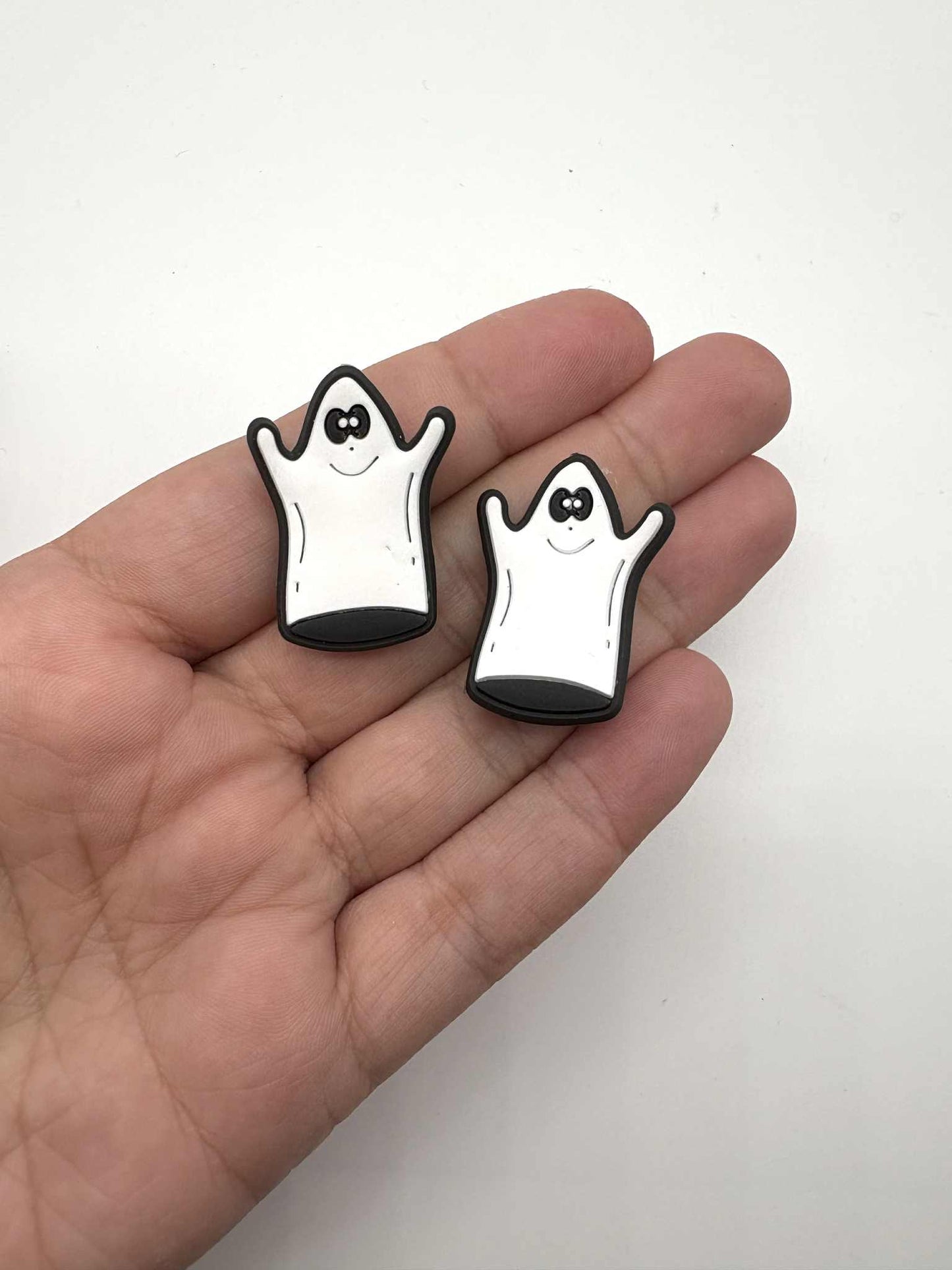 Halloween Flat Ghost Shoe Charm