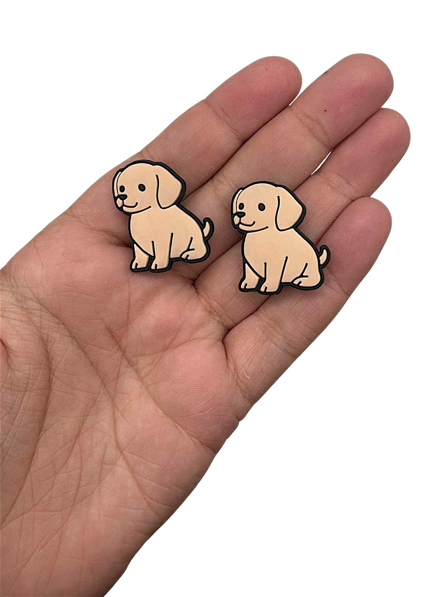 Golden Puppy Shoe Charm