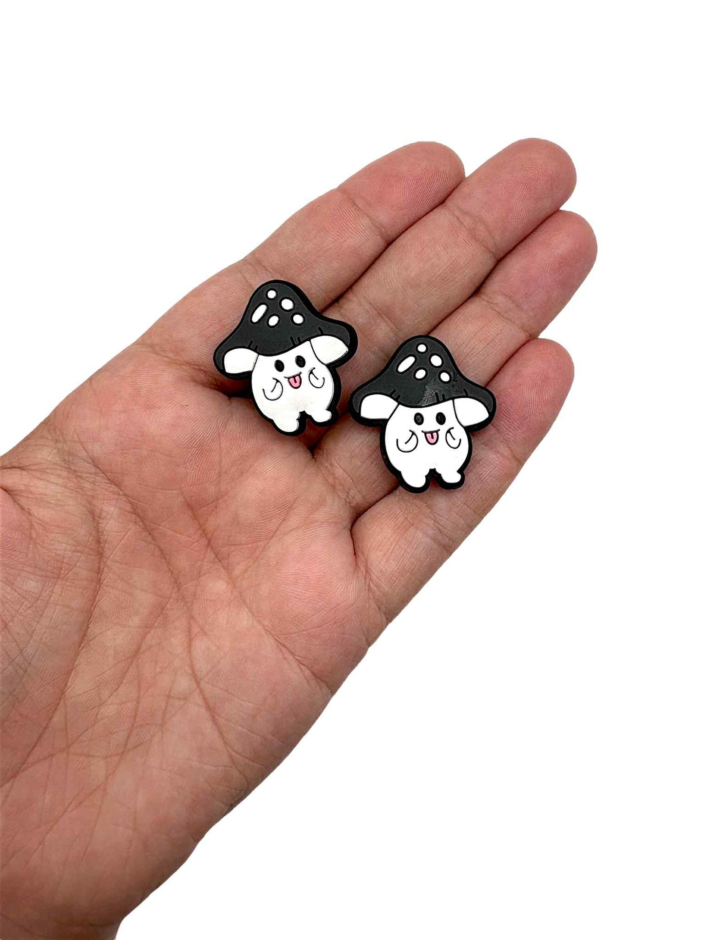 Ghost Grey Mushroom Shoe Charm