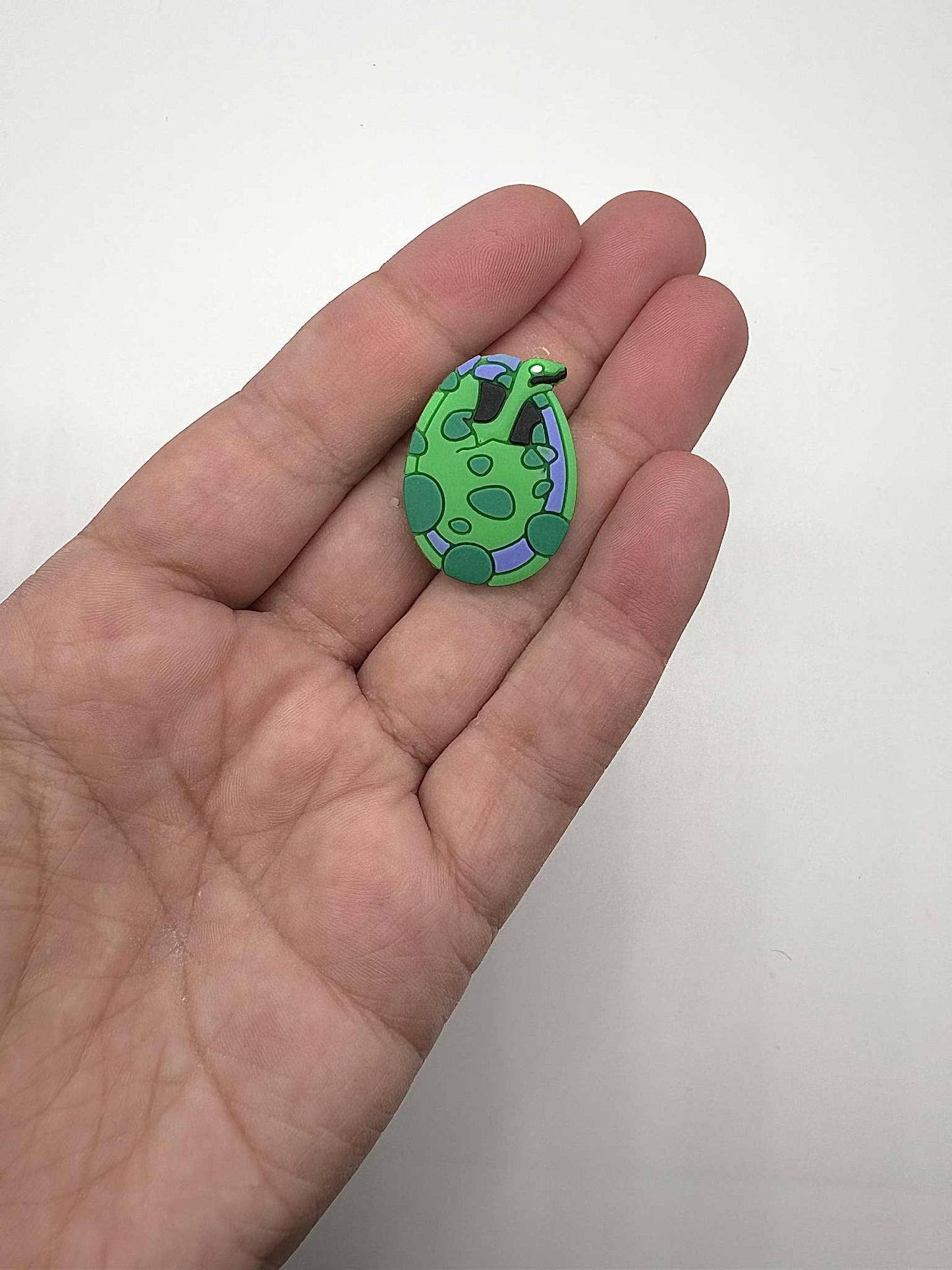 Green Dinosaur Egg Shoe Charm