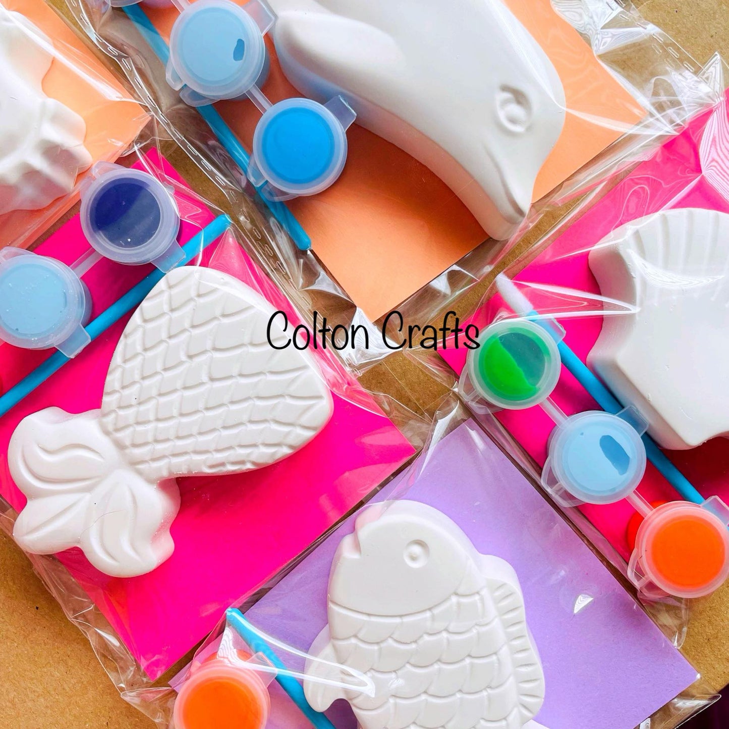 Large Under the Sea Party Bags with 3 paints each=