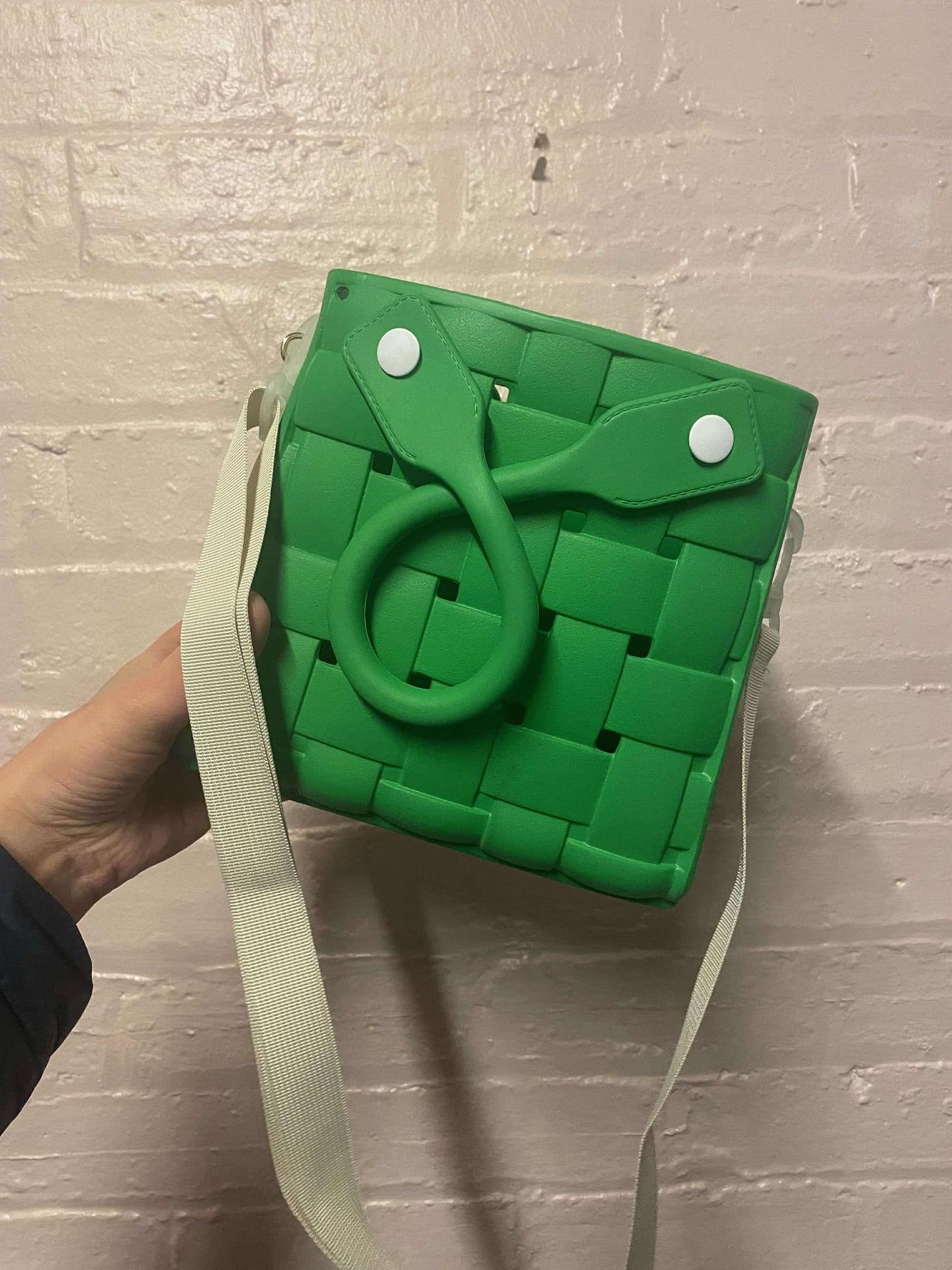 HUGE SALE! Weaved BAGS WITH DETACHABLE STRAP ~ Croc This Way ~ Waterproof ~ Silicone Bags