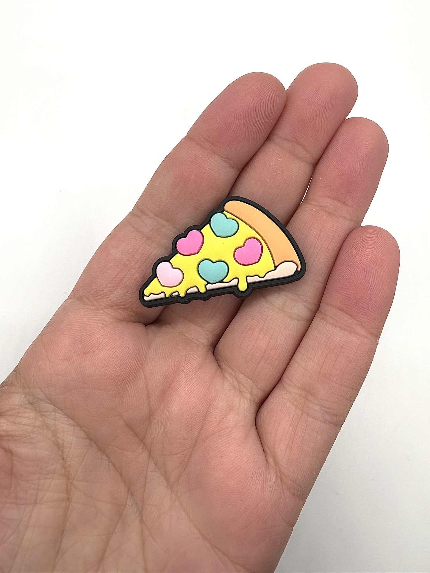 Love Heart Pizza Shoe Charm