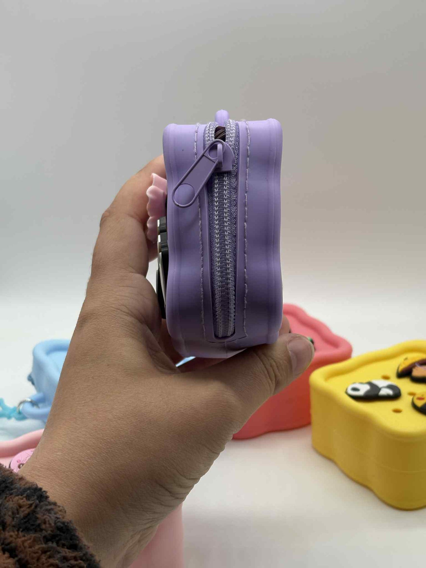 Silicone Charm-able Coin Bags (Square)