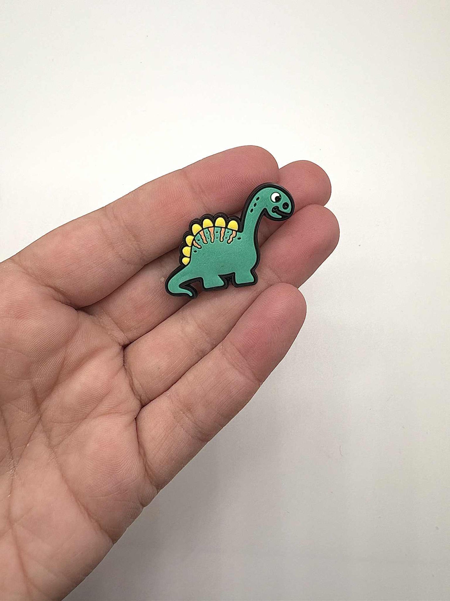 Green and Yellow Dinosaur Shoe Charm