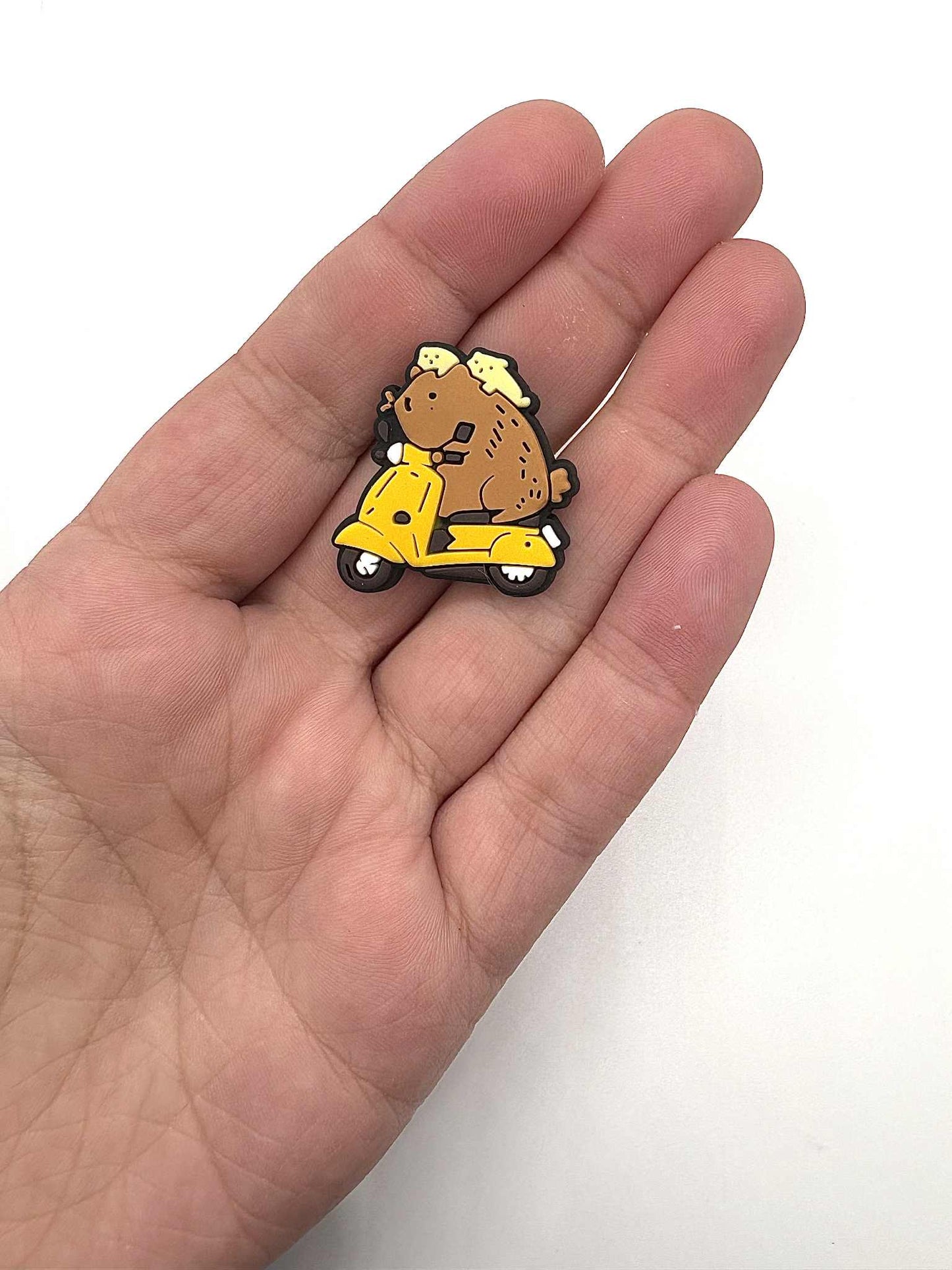 Capybara On Scooter Shoe Charm