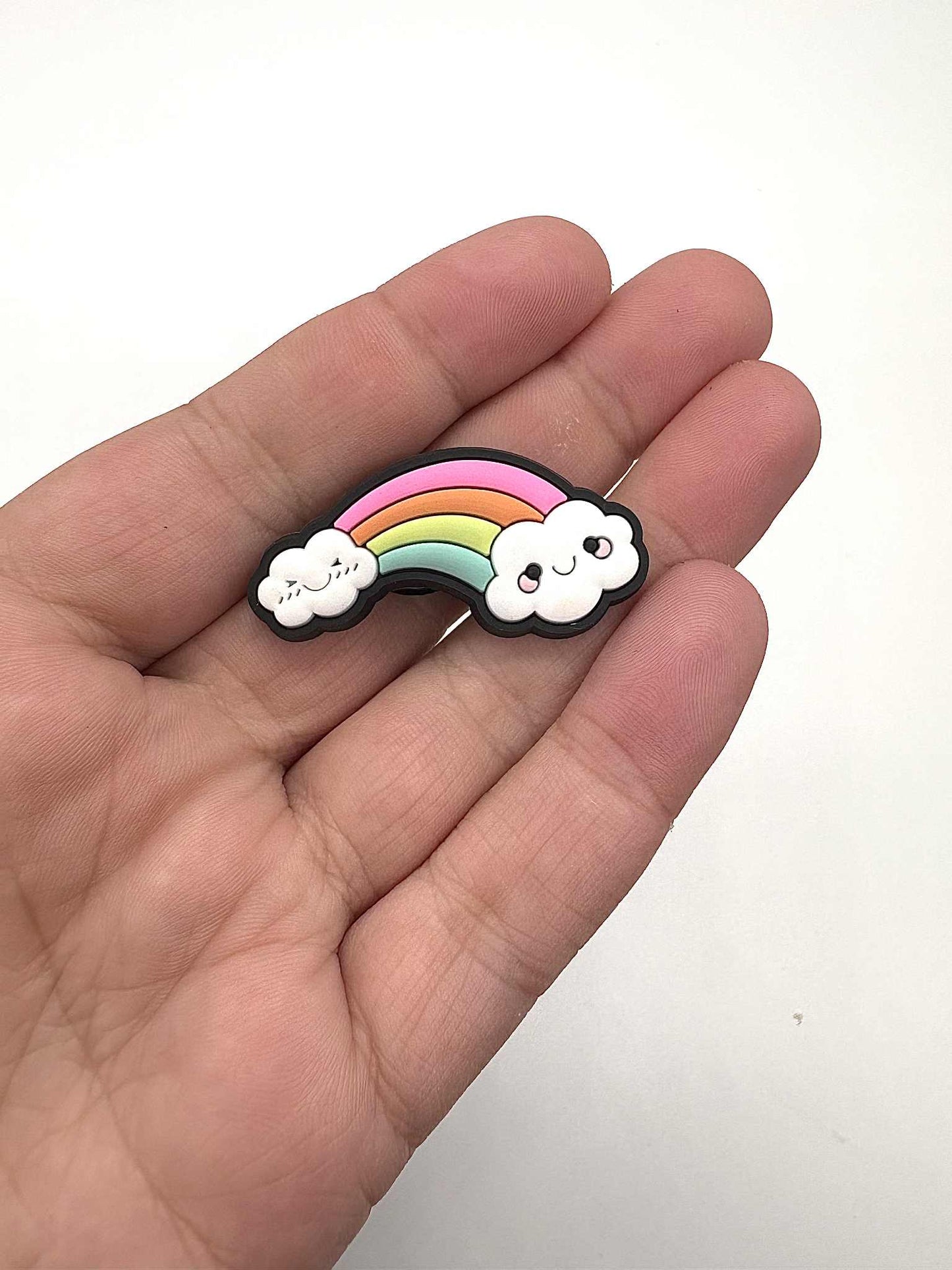 Cloudy Rainbow Shoe Charm