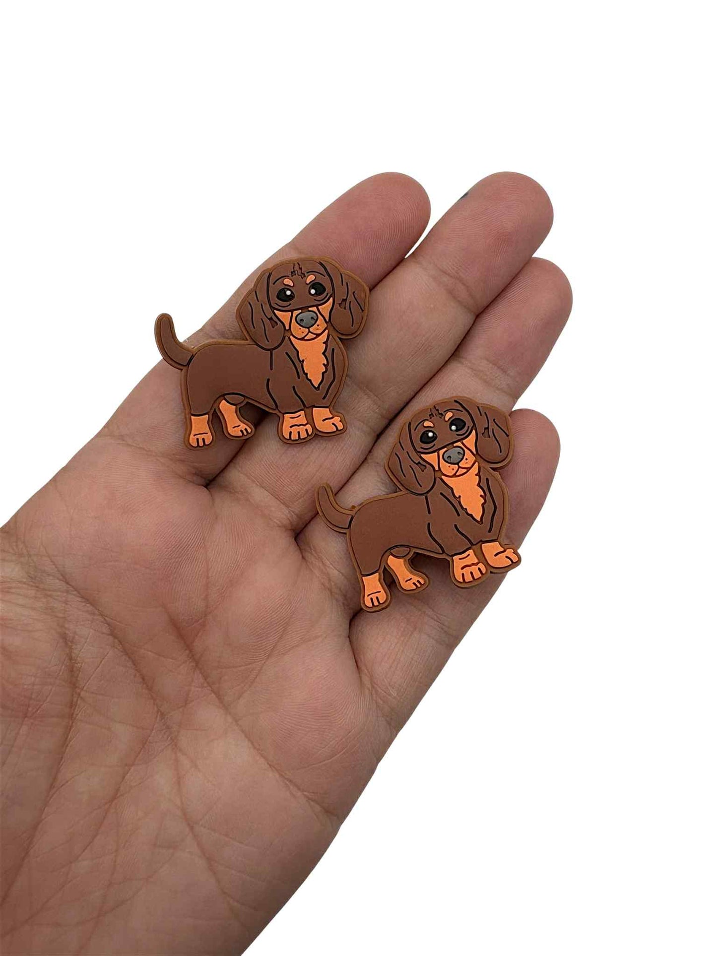 Brown Dachshund Shoe Charm