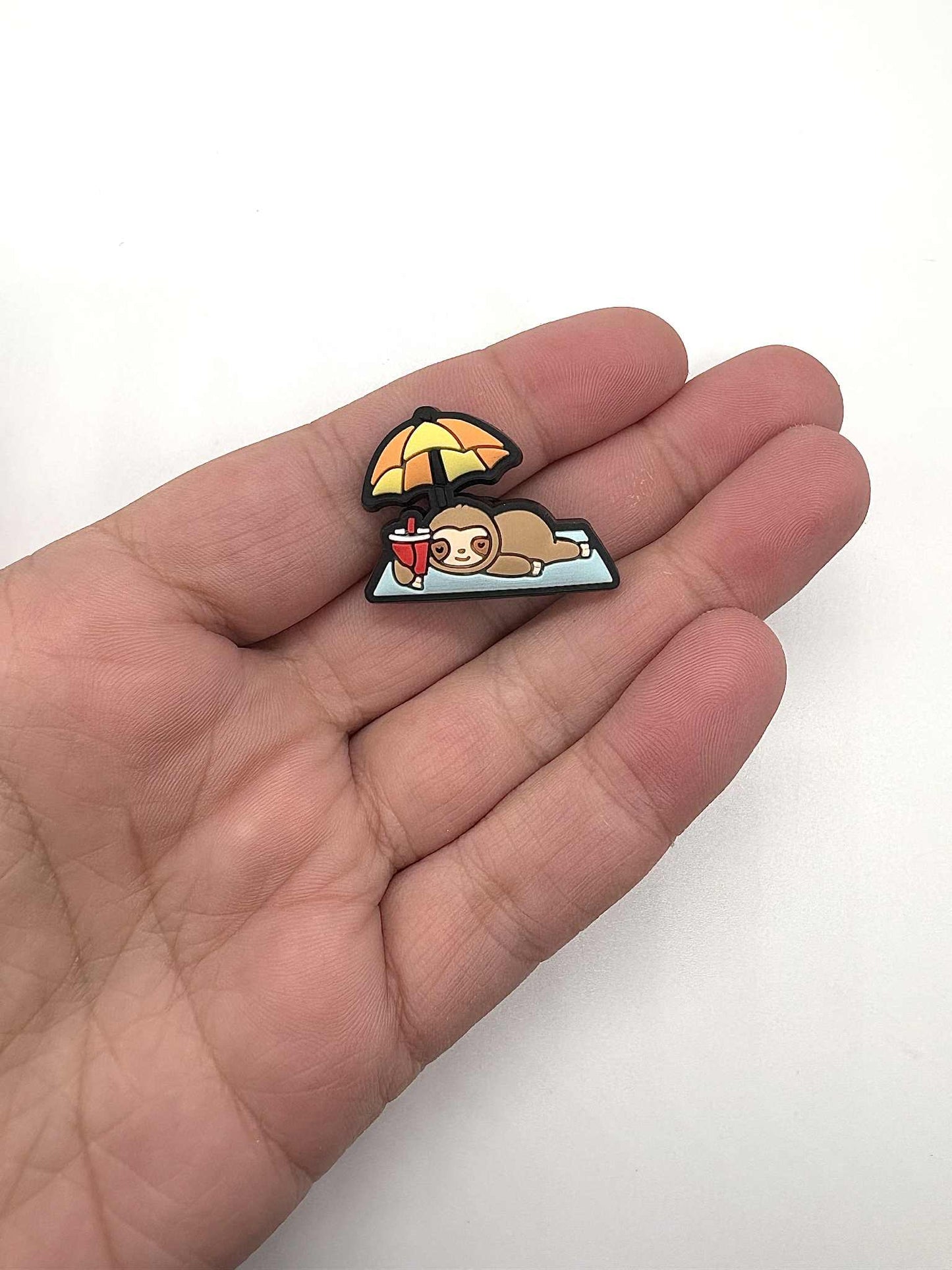 Sun Bathing Sloth Shoe Charm
