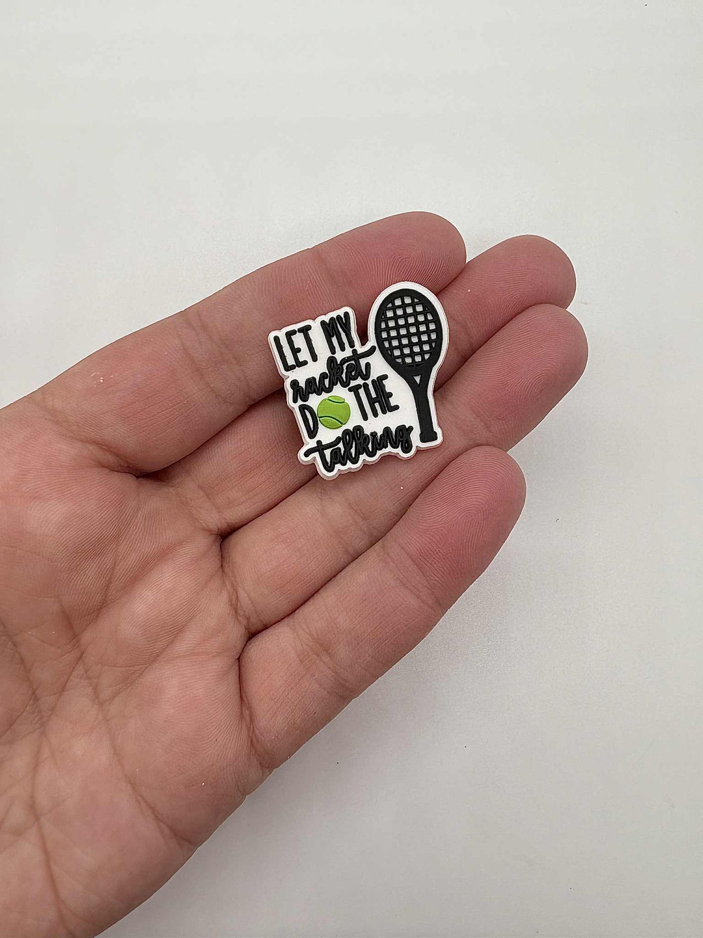 Let my Racket Do The Talking Shoe Charm