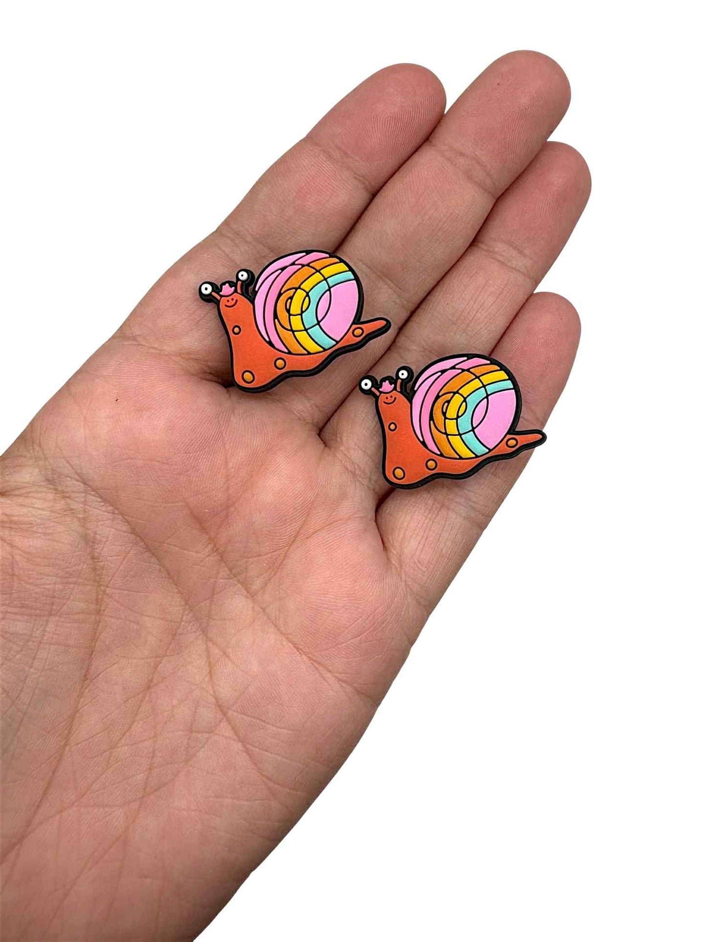 Rainbow Snail Shoe Charm
