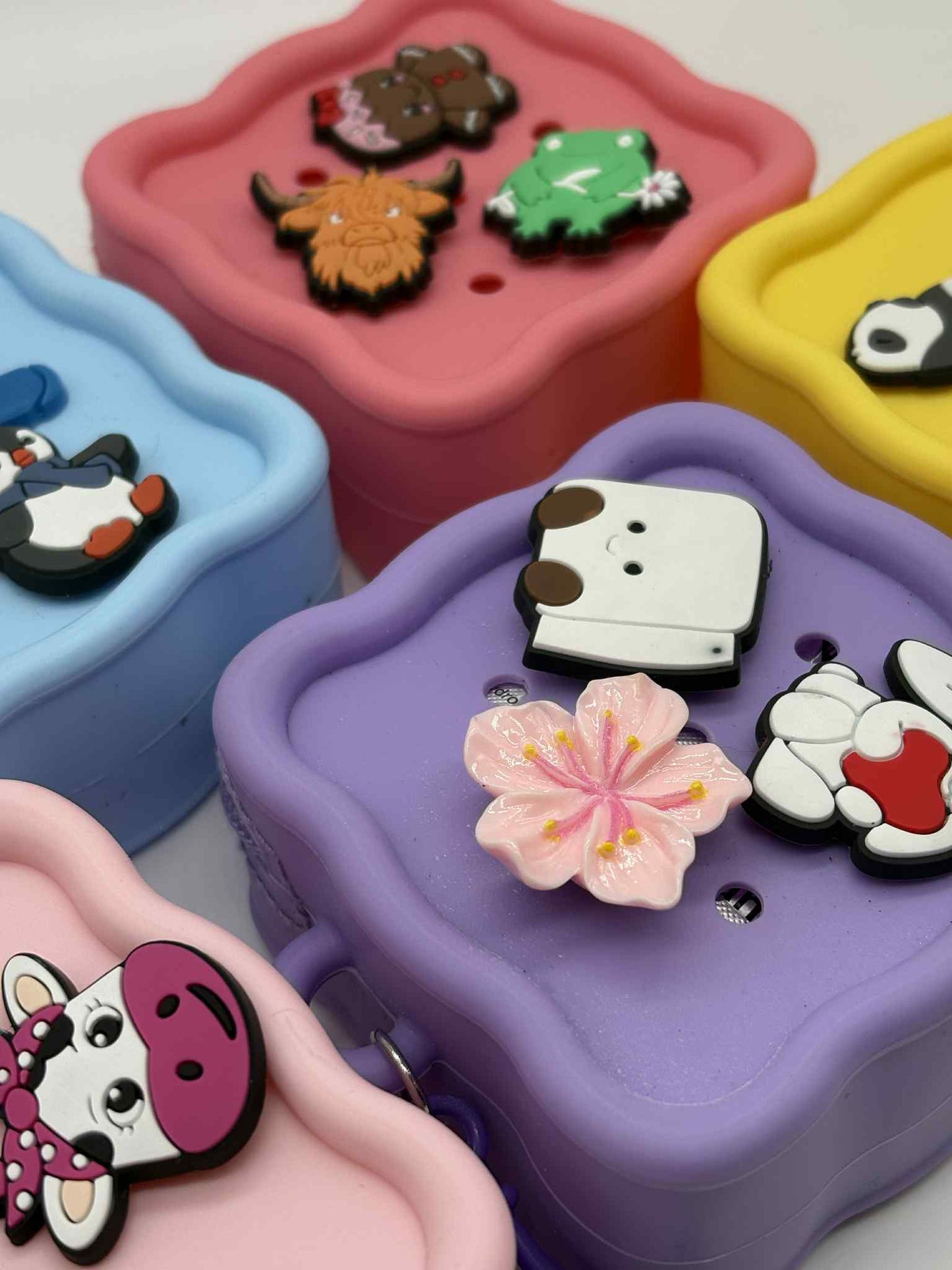 Silicone Charm-able Coin Bags (Square)