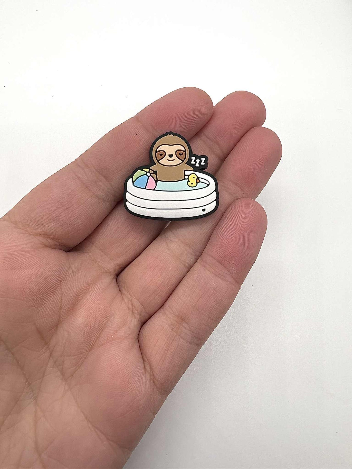 Chill In The Pool Sloth Shoe Charm