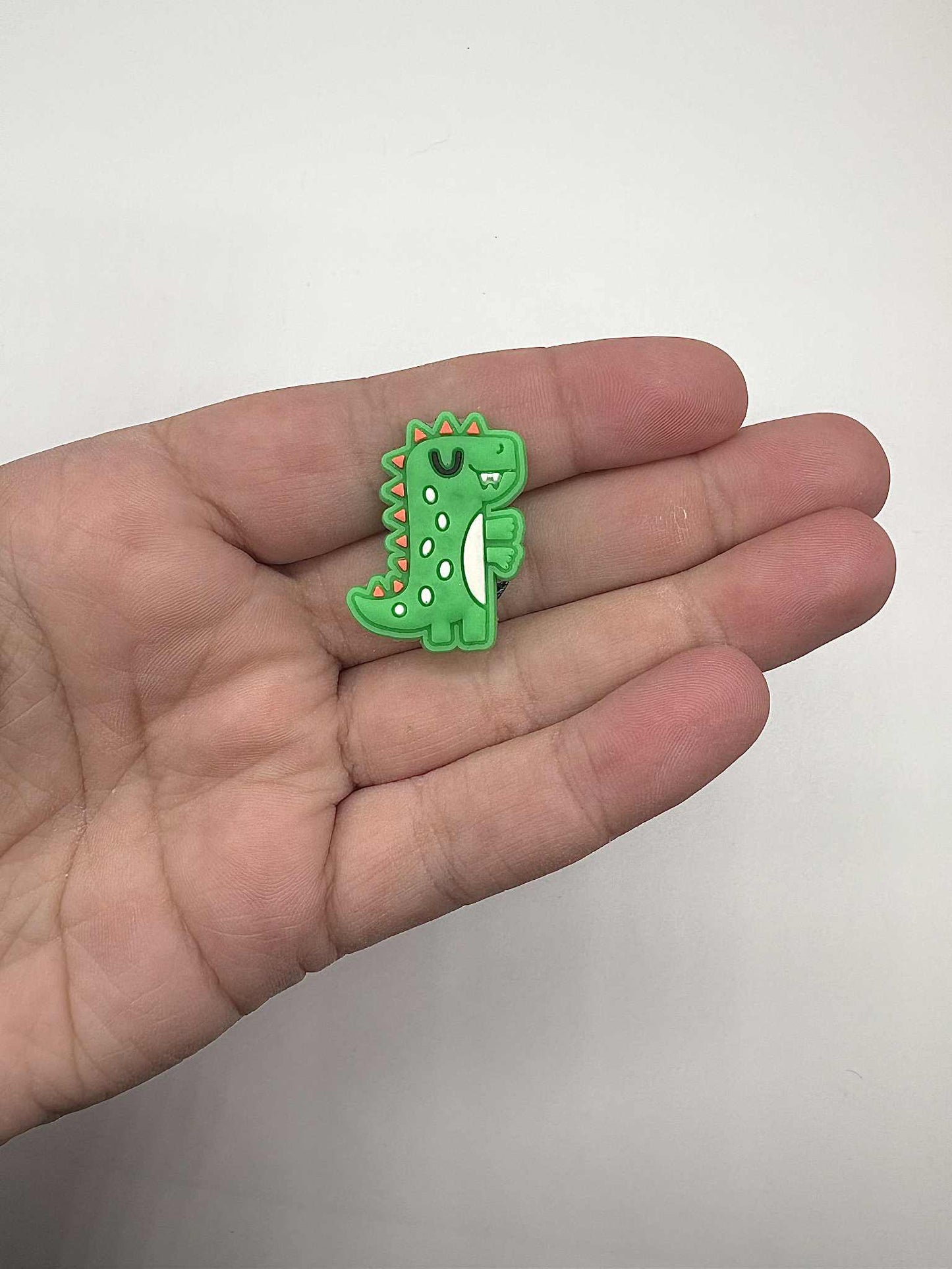 Green Spikey Dinosaur Shoe Charm