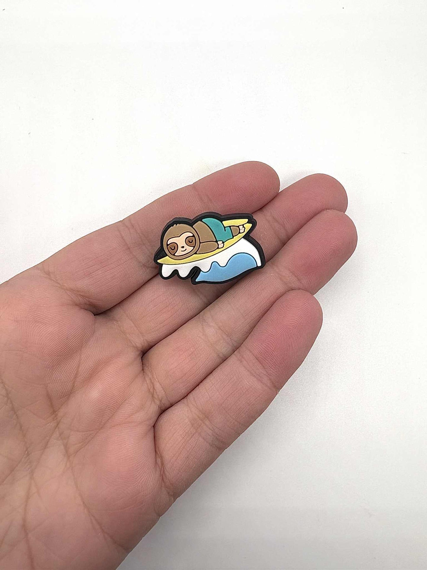 Surfing Sloth Shoe Charm