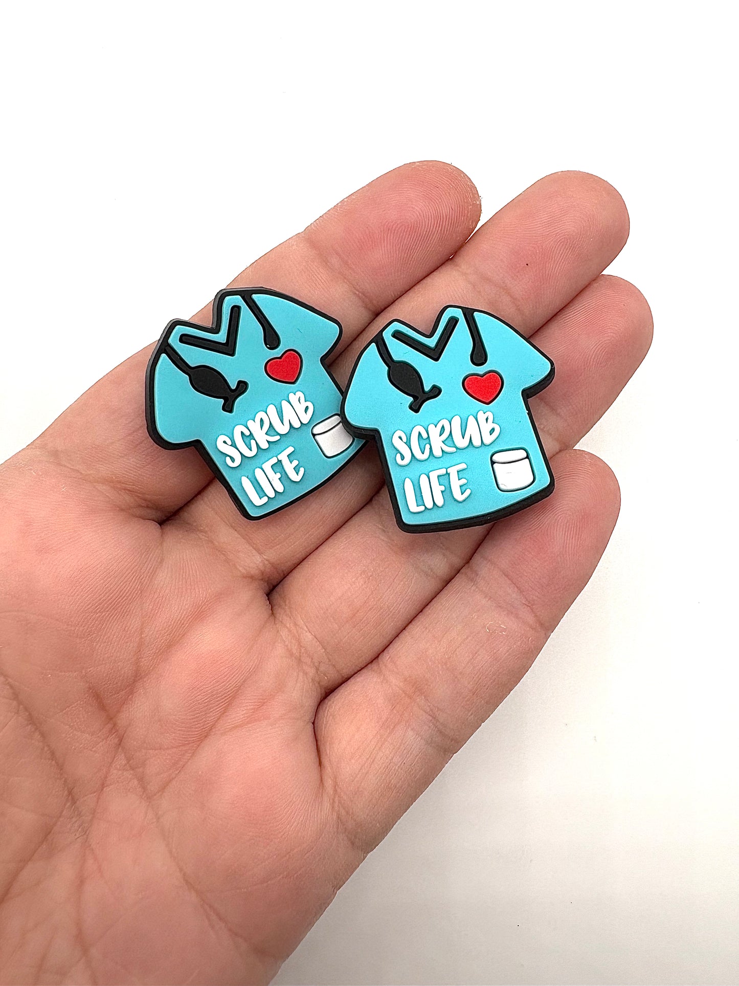 Scrub Life Blue Uniform Shoe Charm