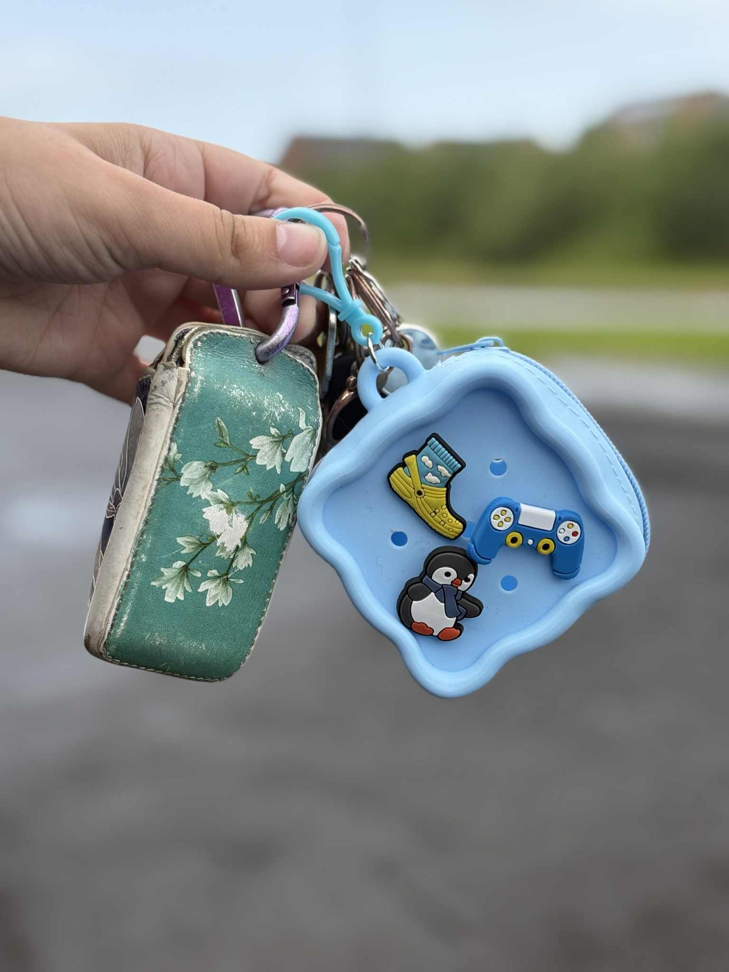 Silicone Charm-able Coin Bags (Square)