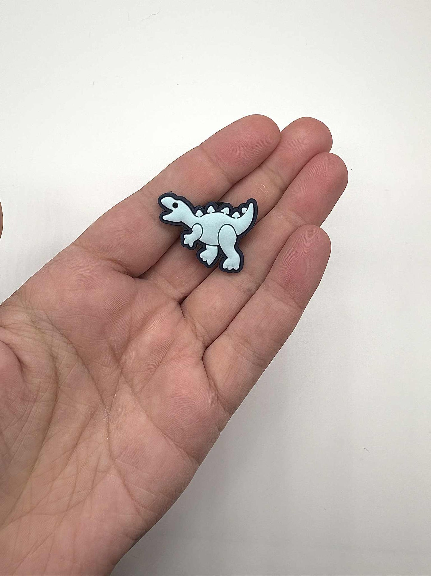Icey Blue Coloured Dinosaur Shoe Charm