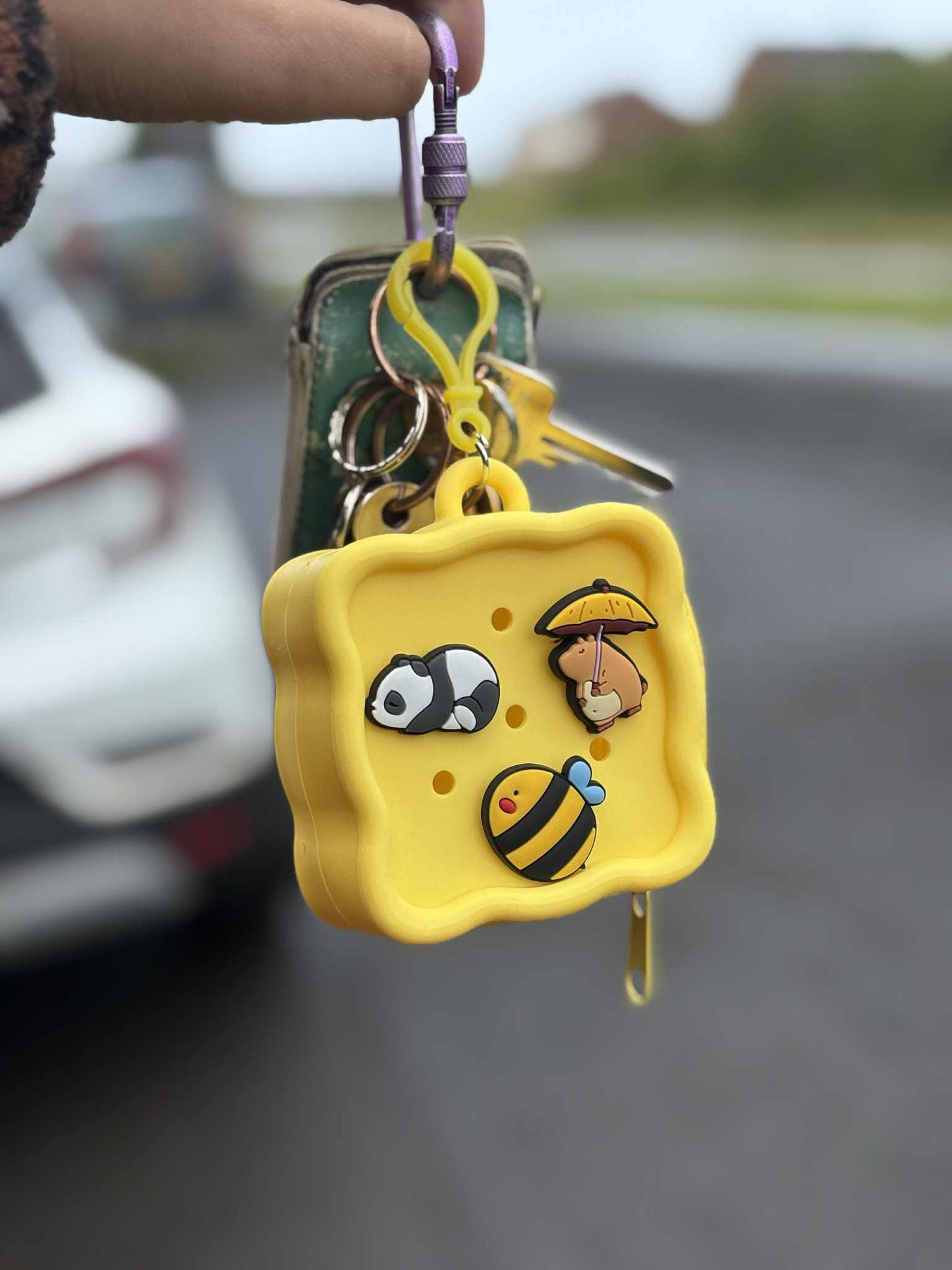 Silicone Charm-able Coin Bags (Square)