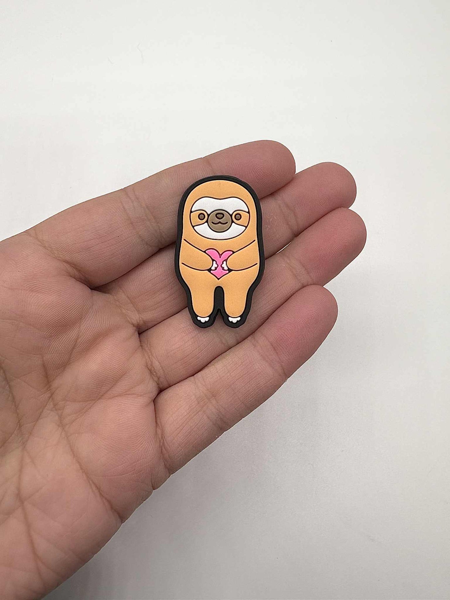 Sloth Holding Heart Shoe Charm
