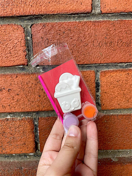 Kawaii Ice Cream Sundae Party Bag with 2 paints each