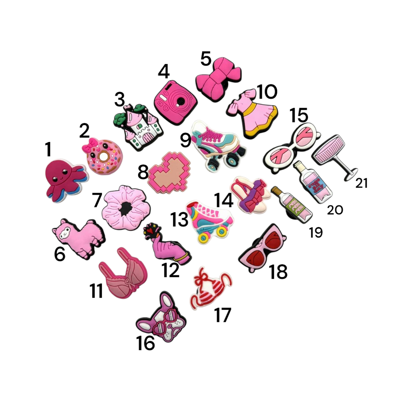 Pink Random Themed Shoe Charms