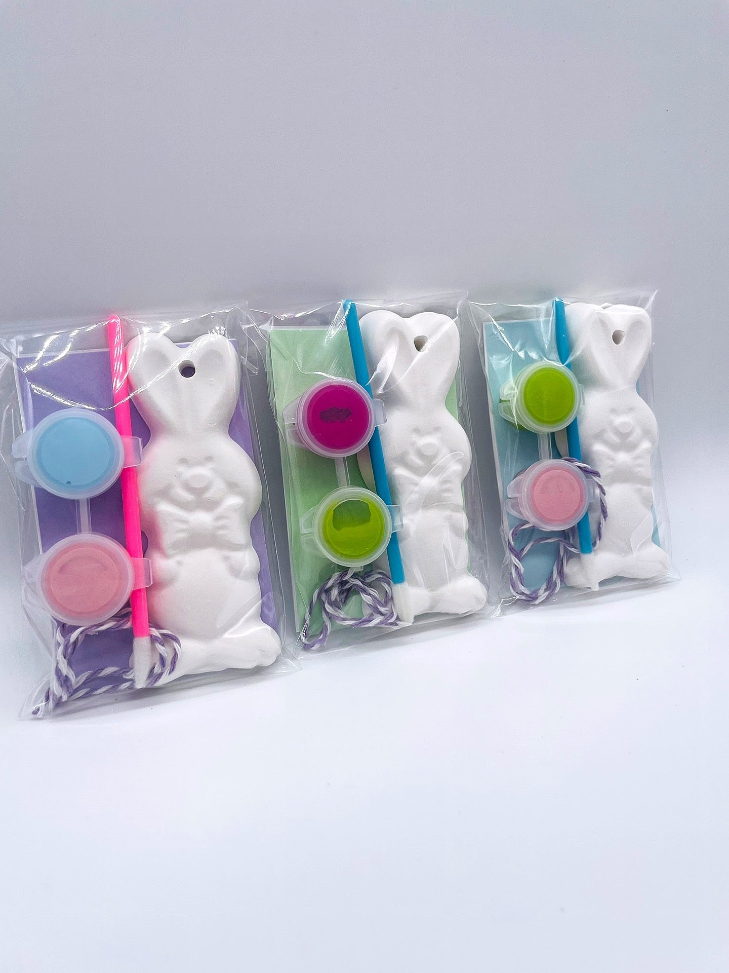 Easter Standing Bunny Party Favours with 2 paints *Hanging Ornament*