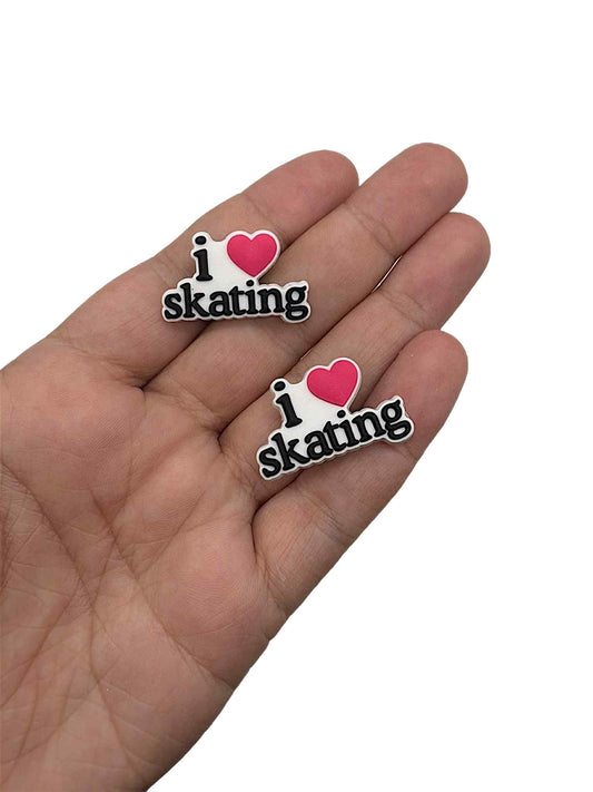 I Love Skating Shoe Charm