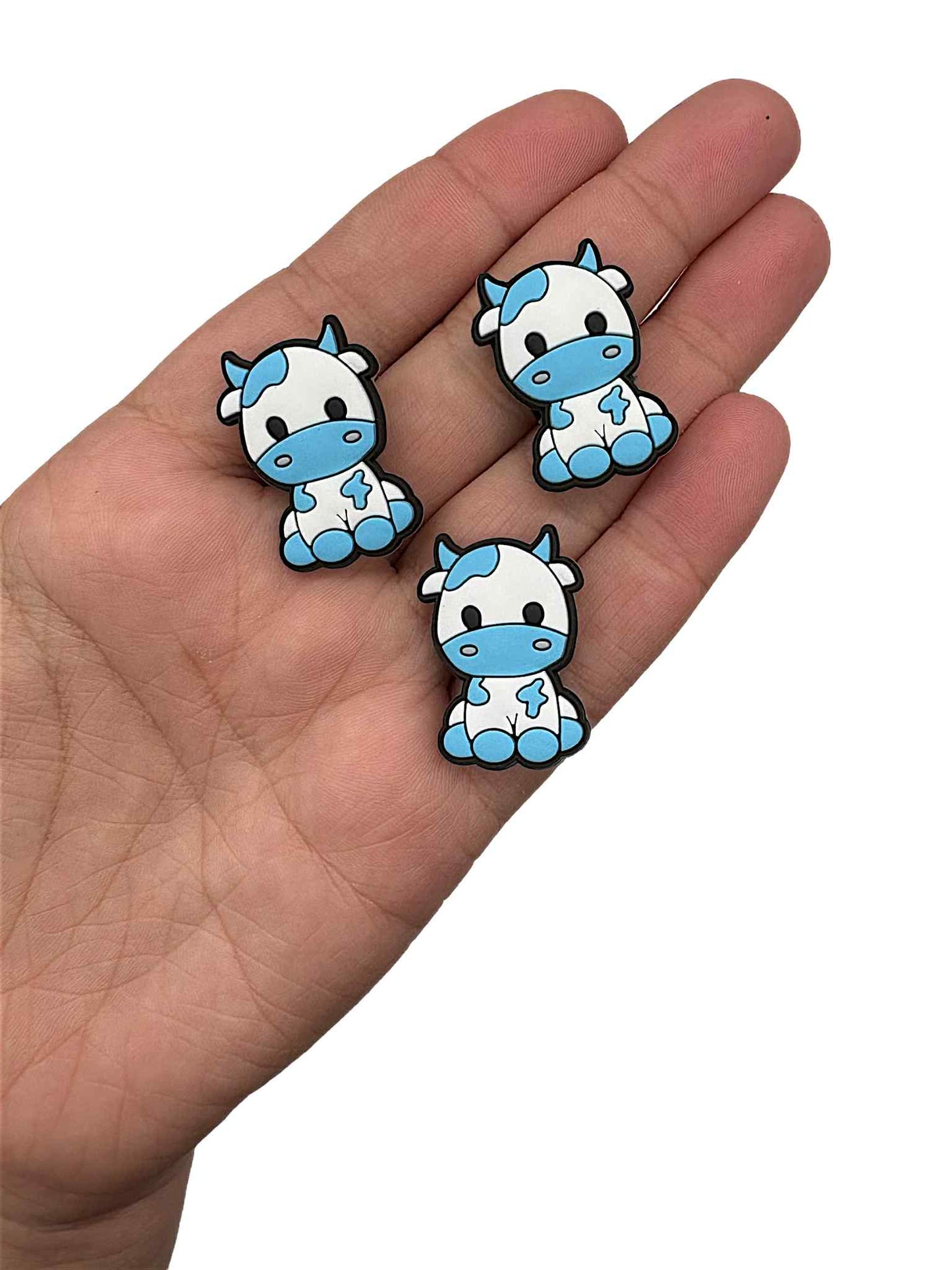 Blue Cow Shoe Charm