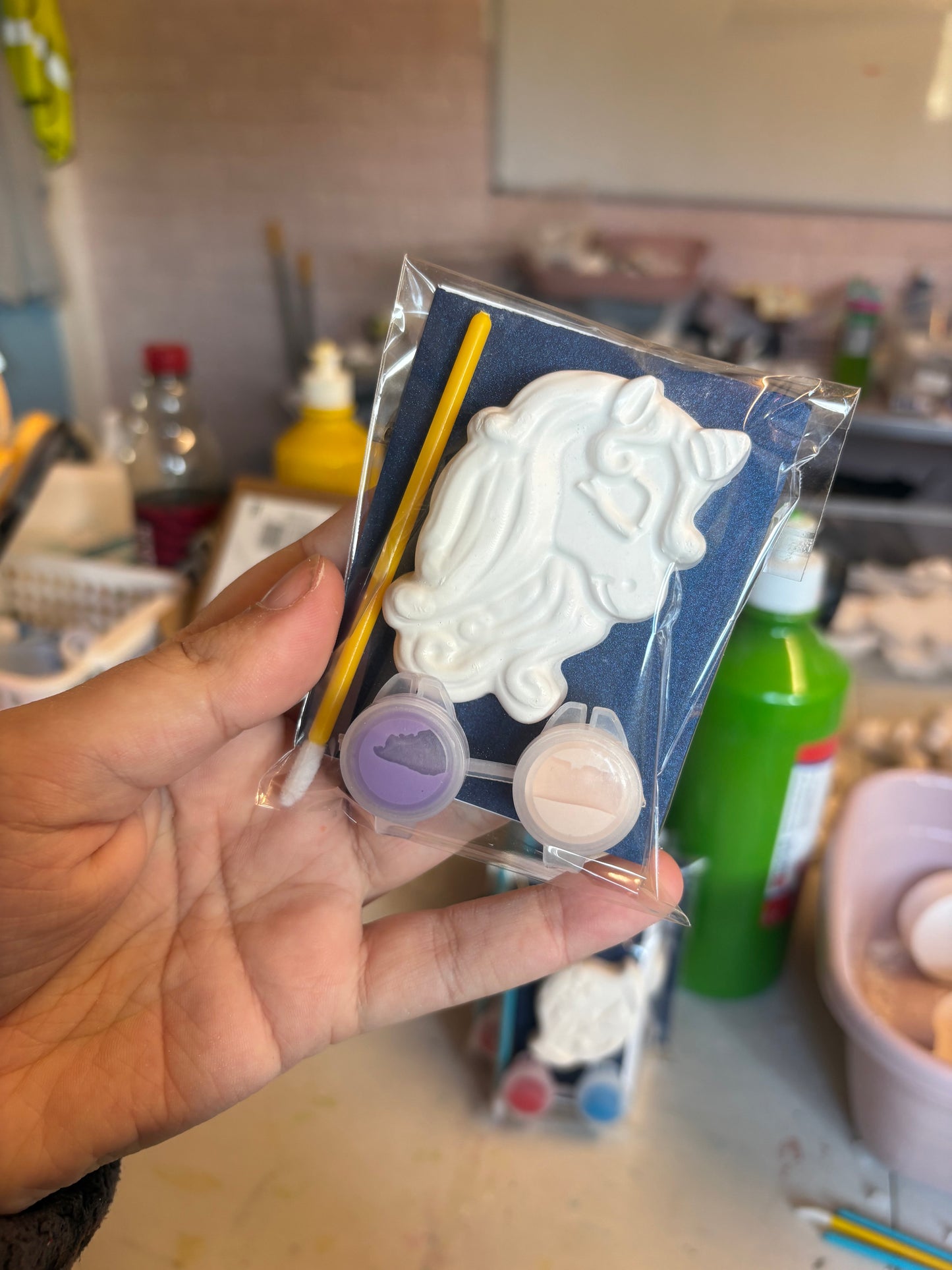 Detailed Unicorn Party Bag with 2 paints and brush each