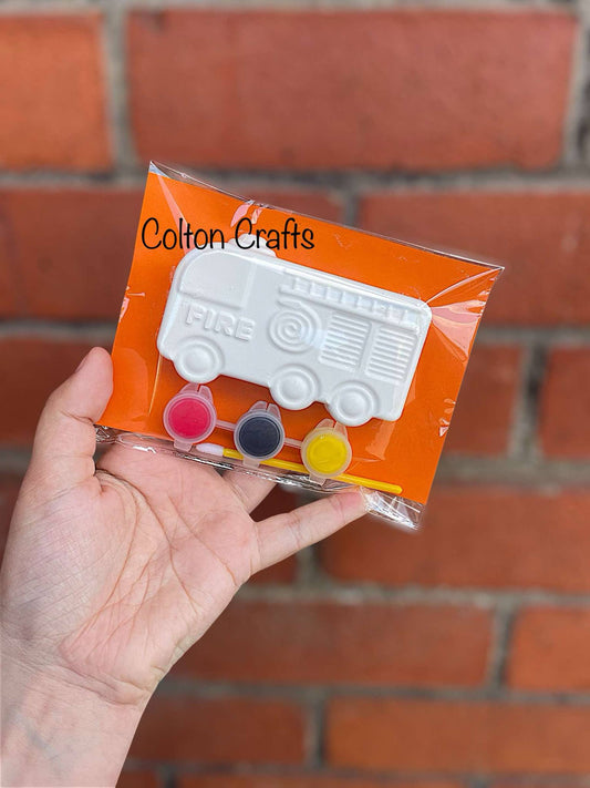 Fire Truck Party Bags with 3 paints each