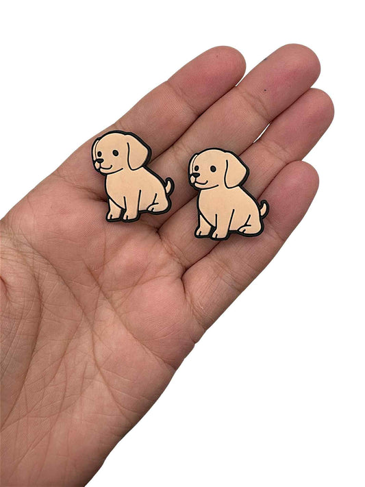 Golden Puppy Shoe Charm