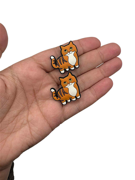 Orange Cat Shoe Charm