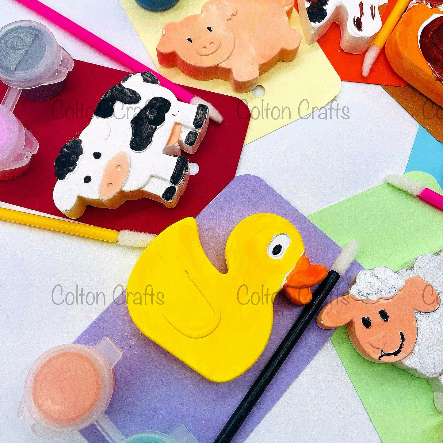 Farm Animal Party Bags With 2 Paints - Mix & Match - Farm theme - Animals - Magnet Option Available