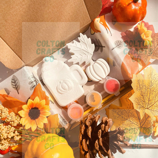 Pumpkin Latte Plaster Paint Boxed Kit with 3 paints