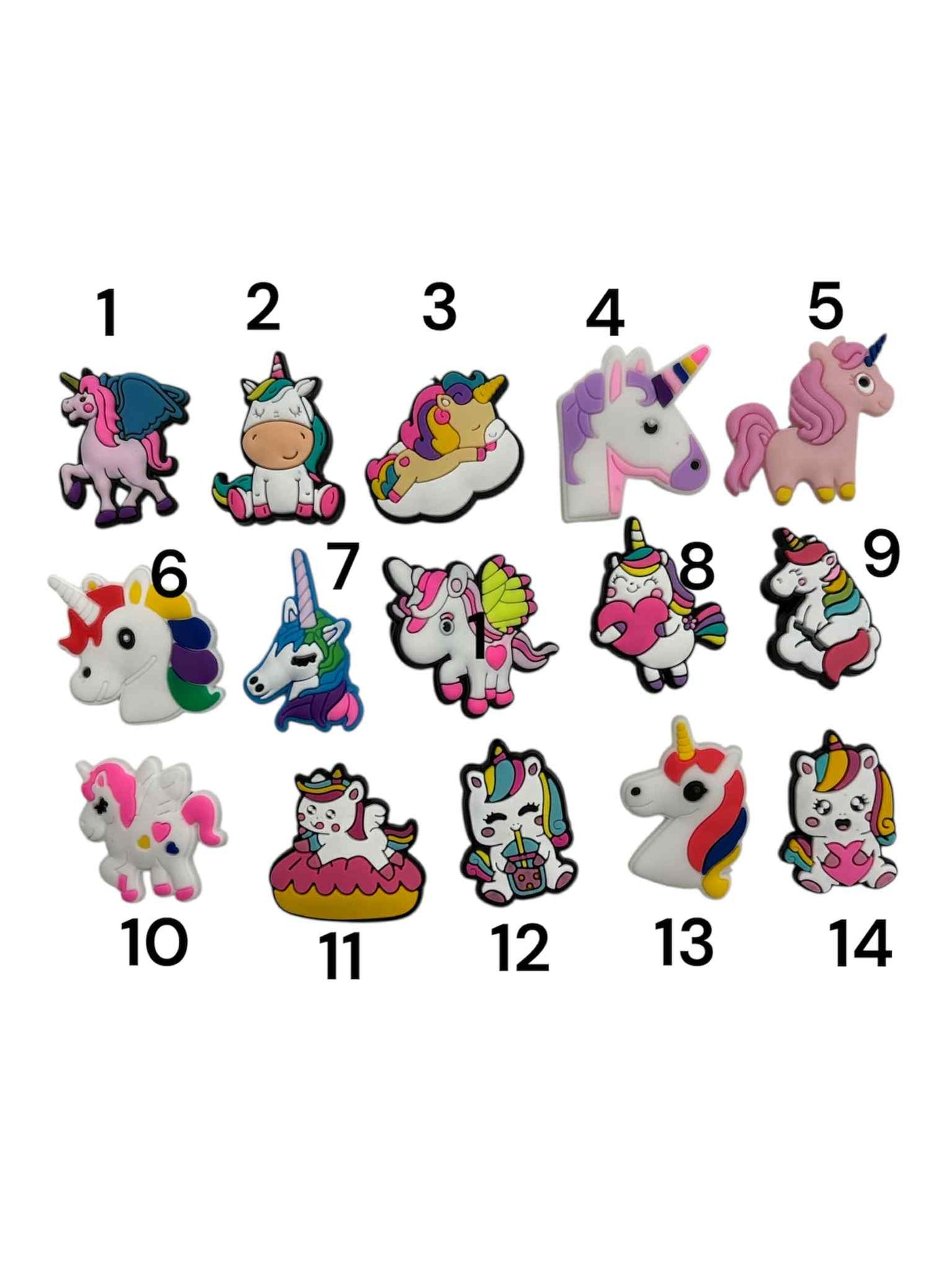Unicorn ~ Different Designs - Shoe Charms