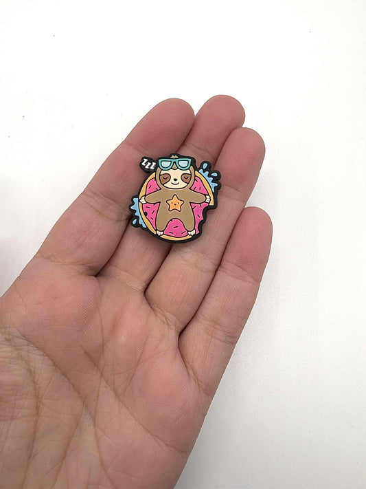 Donut Sloth Shoe Charm