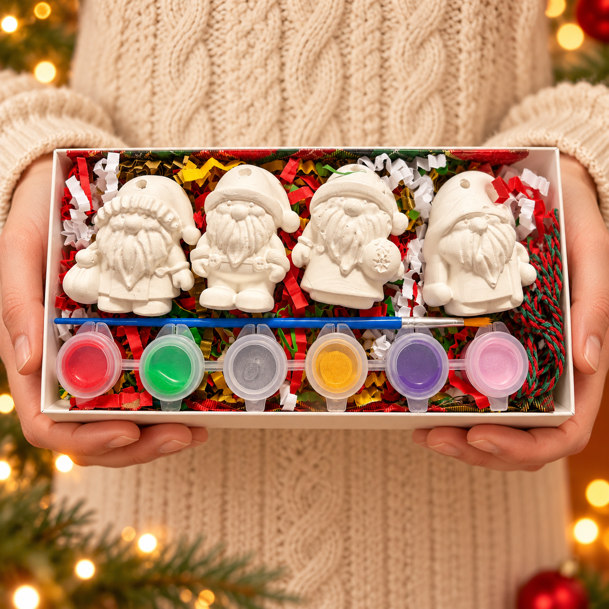 Christmas Gnome Shaped Hanging Decoration Box Set