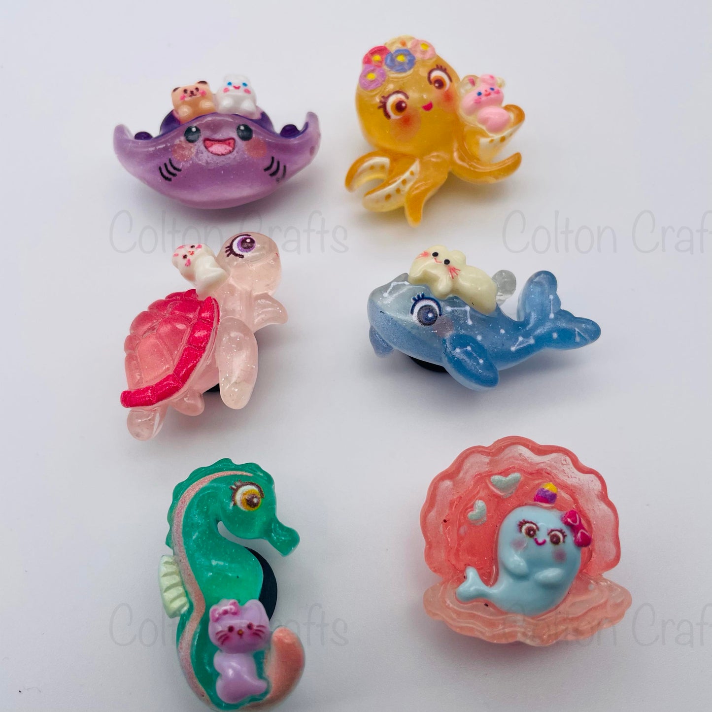 Croc This Way ~ Shoe, Bag, Pencil Case or Key ring Charms ~ Resin Under the Sea