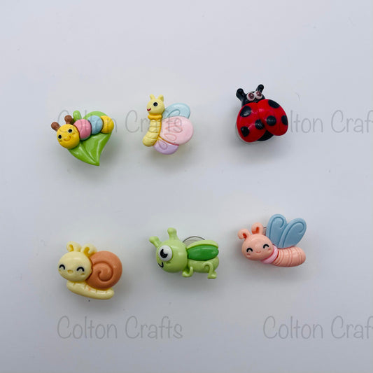 Croc This Way ~ Shoe, Bag, Pencil Case or Key ring Charms ~ Resin Insects