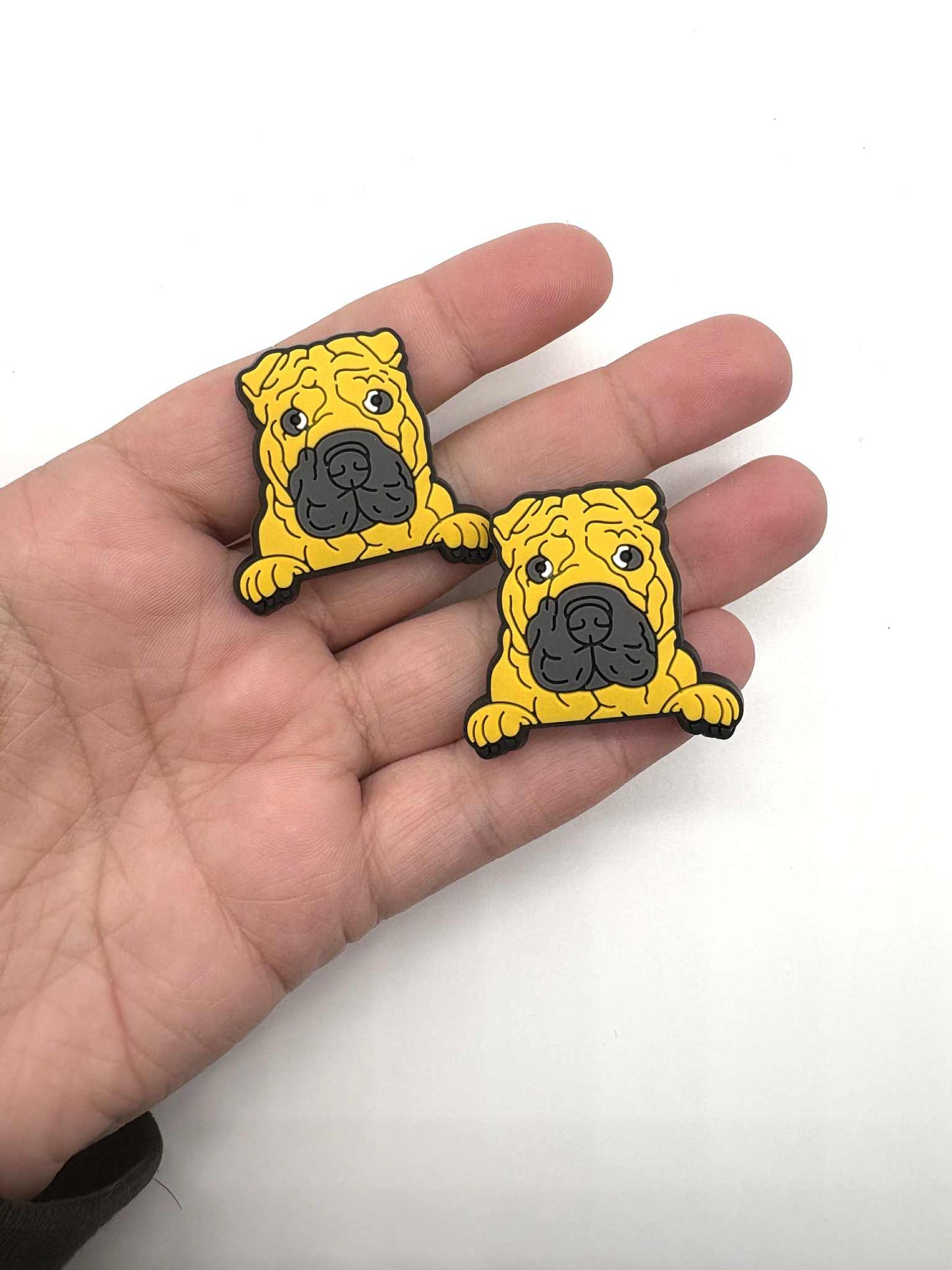 Shar Pei Dog Shoe Charm