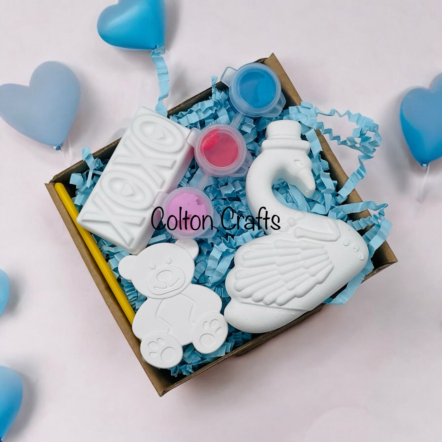 Valentine’s Day Themed Plaster Paint Kit ~ Optional Magnets/Gift Wrapped