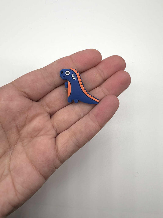 Blue & Orange Dinosaur Shoe Charm