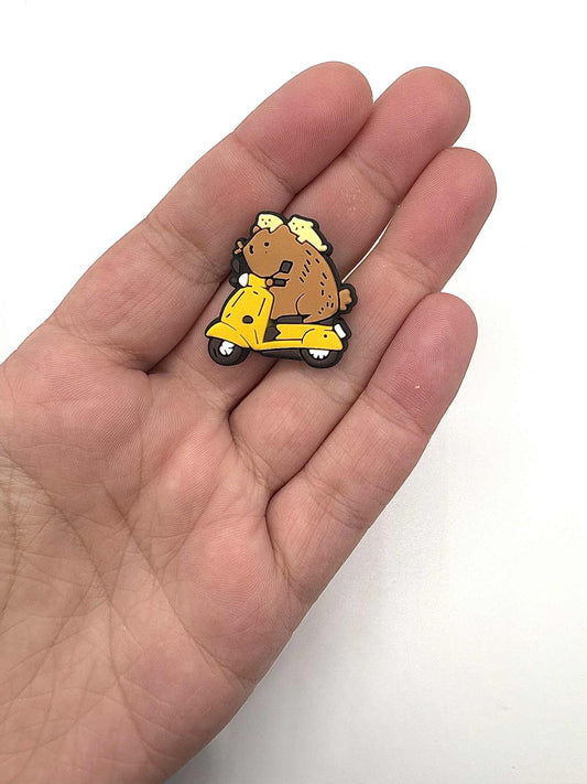 Capybara On Scooter Shoe Charm