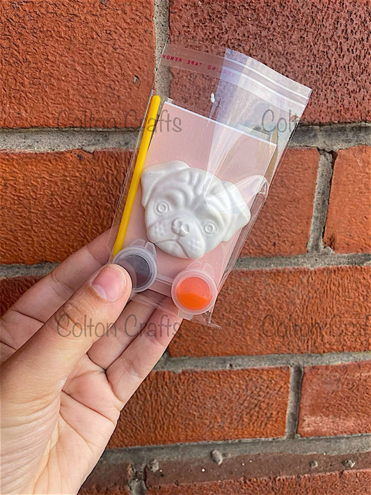 Pug Dog Face Party Bag with 2 paints each