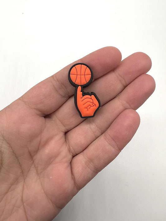 Pinky Basketball Spin Shoe Charm