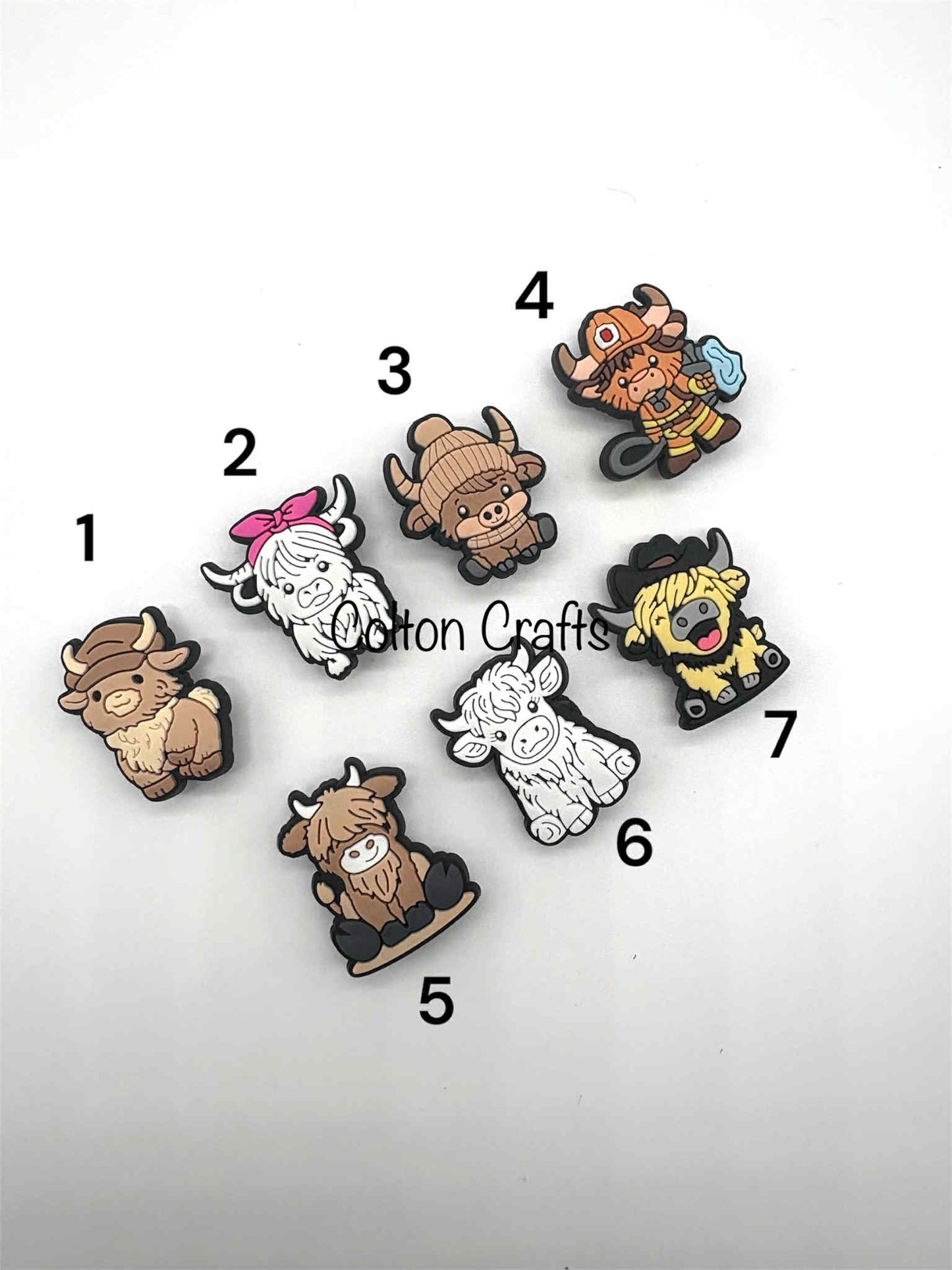 Highland Cow Shoe Charms