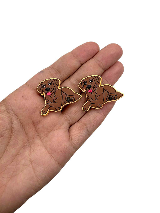 Brown Labrador Dog Shoe Charm