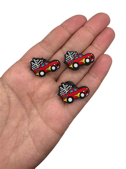 Red Race Car Shoe Charm